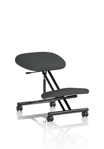 Kneeling Stool Black Frame Bespoke Colour Quest Mussel