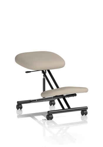 Kneeling Stool Black Frame Bespoke Colour Quest Salt
