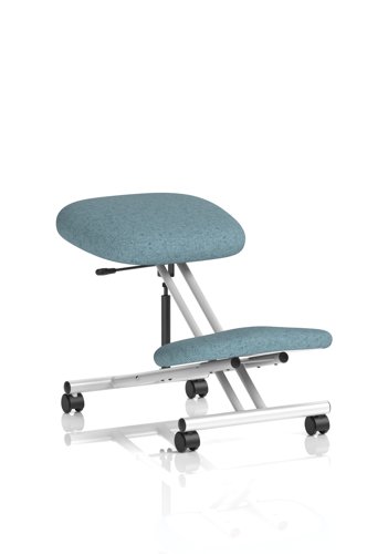 Kneeling Stool Silver Frame Bespoke Colour Rivet Quench