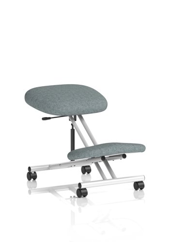 Kneeling Stool Silver Frame Bespoke Colour Rivet Tensile
