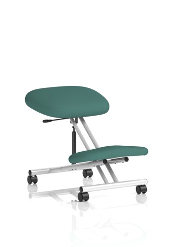 Kneeling Stool Silver Frame Bespoke Colour Quest Kelp