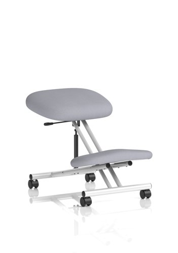 Kneeling Stool Silver Frame Bespoke Colour Quest Shell