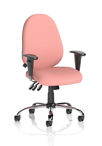Lisbon Task Operator Chair Bespoke Colour Quest Shrimp