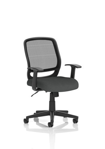Mave Task Operator Chair Black Mesh With Arms Bespoke Colour Seat Quest Mussel