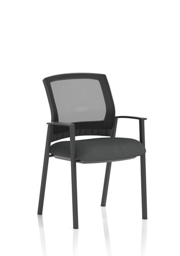Metro Visitor Chair Mesh Back Bespoke Colour Seat Quest Mussel