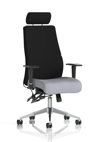 Onyx Ergo Posture Chair With Height Adjustable Arms With Headrest Bespoke Colour Seat Quest Shell