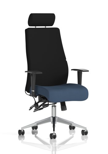 Onyx Ergo Posture Chair With Height Adjustable Arms With Headrest Bespoke Colour Seat Quest Whelk