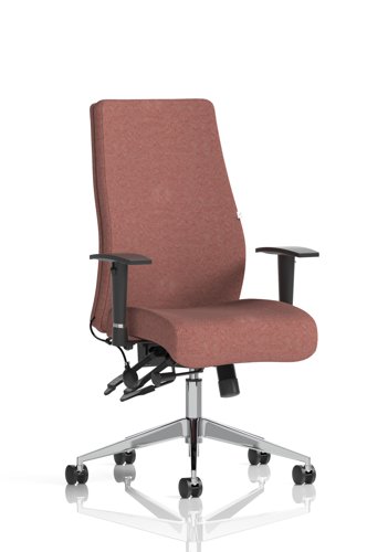 Onyx Ergo Posture Chair With Height Adjustable Arms Without Headrest Bespoke Colour Back And Seat Rivet Forge