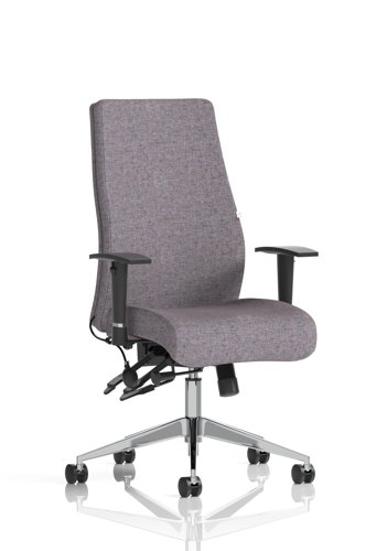 Onyx Ergo Posture Chair With Height Adjustable Arms Without Headrest Bespoke Colour Back And Seat Rivet Fuse