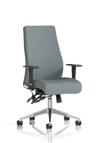 Onyx Ergo Posture Chair With Height Adjustable Arms Without Headrest Bespoke Colour Back And Seat Rivet Tensile