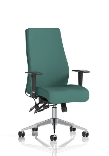 Onyx Ergo Posture Chair With Height Adjustable Arms Without Headrest Bespoke Colour Back And Seat Quest Kelp