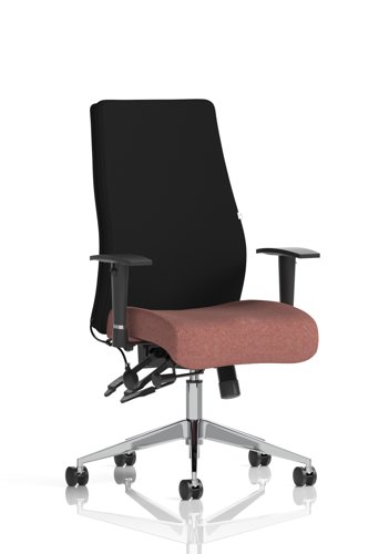 Onyx Ergo Posture Chair With Height Adjustable Arms Without Headrest Bespoke Colour Seat Rivet Forge