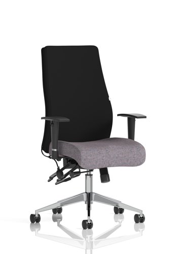 Onyx Ergo Posture Chair With Height Adjustable Arms Without Headrest Bespoke Colour Seat Rivet Fuse