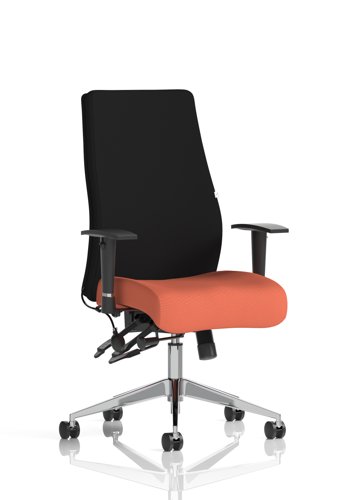 Onyx Ergo Posture Chair With Height Adjustable Arms Without Headrest Bespoke Colour Seat Quest Crab