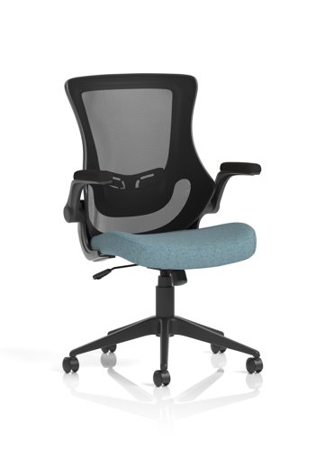 Orbit Black Mesh Back Chair Bespoke Colour Seat Rivet Quench