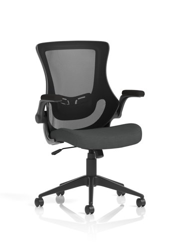 Orbit Black Mesh Back Chair Bespoke Colour Seat Quest Mussel