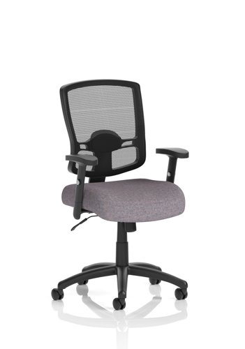 Portland Task Operator Chair Mesh Back With Height Adjustable Arms Bespoke Colour Seat Rivet Fuse