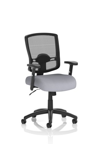 Portland Task Operator Chair Mesh Back With Height Adjustable Arms Bespoke Colour Seat Quest Shell