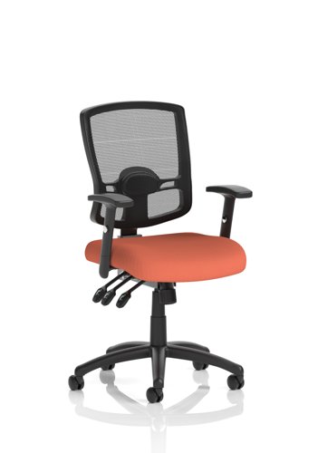 Portland III Mesh Back With Height Adjustable Arms Bespoke Colour Seat Quest Crab