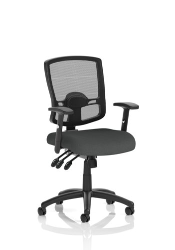 Portland III Mesh Back With Height Adjustable Arms Bespoke Colour Seat Quest Mussel