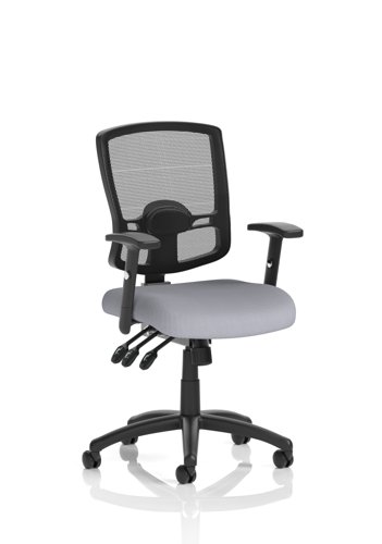 Portland III Mesh Back With Height Adjustable Arms Bespoke Colour Seat Quest Shell