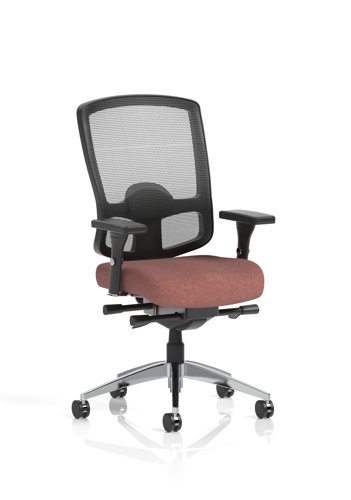 Regent High Mesh Back Ergonomic Task Operator Office Chair With Height Adjustable Arms Bespoke Colour Seat Rivet Forge