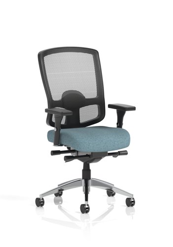Regent High Mesh Back Ergonomic Task Operator Office Chair With Height Adjustable Arms Bespoke Colour Seat Rivet Quench