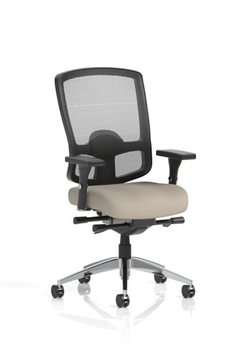 Regent High Mesh Back Ergonomic Task Operator Office Chair With Height Adjustable Arms Bespoke Colour Seat Quest Salt