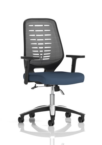 Relay Task Operator Chair Silver Back With Height Adjustable Arms Bespoke Colour Quest Whelk