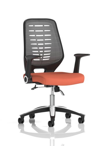 Relay Task Operator Chair Silver Back With Folding Arms Bespoke Colour Quest Crab