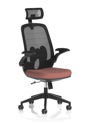Sigma Executive Mesh Chair With Folding Arms Bespoke Colour Seat Rivet Forge