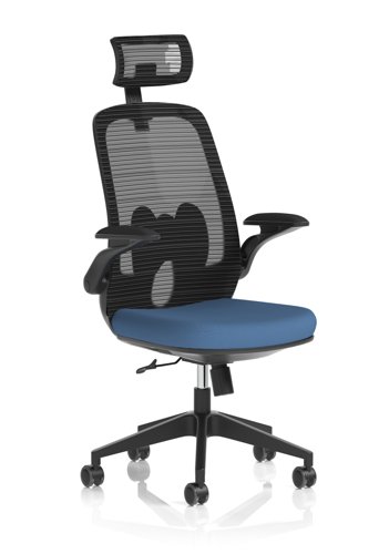 Sigma Executive Mesh Chair With Folding Arms Bespoke Colour Seat Quest Limpet