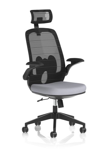 Sigma Executive Mesh Chair With Folding Arms Bespoke Colour Seat Quest Shell