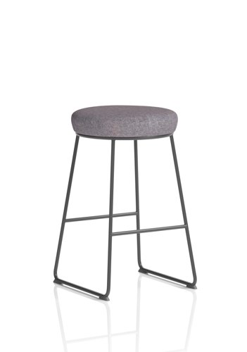 Turin Stool Black Frame Bespoke Colour Rivet Fuse Seat Pad