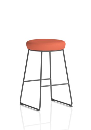 Turin Stool Black Frame Bespoke Colour Quest Crab Seat Pad