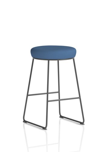 Turin Stool Black Frame Bespoke Colour Quest Limpet Seat Pad