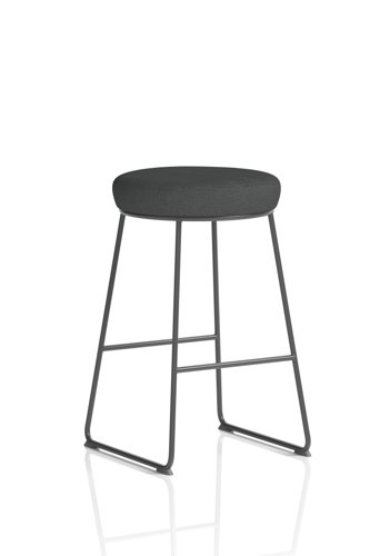 Turin Stool Black Frame Bespoke Colour Quest Mussel Seat Pad