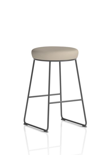 Turin Stool Black Frame Bespoke Colour Quest Salt Seat Pad