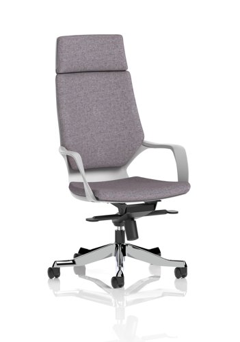 Xenon Executive White Shell High Back With Headrest Bespoke Colour Back And Seat Rivet Fuse