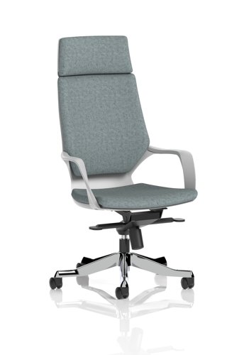 Xenon Executive White Shell High Back With Headrest Bespoke Colour Back And Seat Rivet Tensile