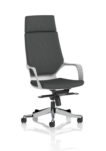 Xenon Executive White Shell High Back With Headrest Bespoke Colour Back And Seat Quest Mussel