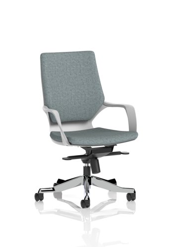 Xenon Executive White Shell Medium Back Bespoke Colour Back And Seat Rivet Tensile
