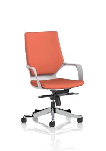Xenon Executive White Shell Medium Back Bespoke Colour Back And Seat Quest Crab