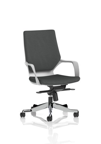 Xenon Executive White Shell Medium Back Bespoke Colour Back And Seat Quest Mussel