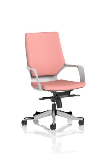 Xenon Executive White Shell Medium Back Bespoke Colour Back And Seat Quest Shrimp