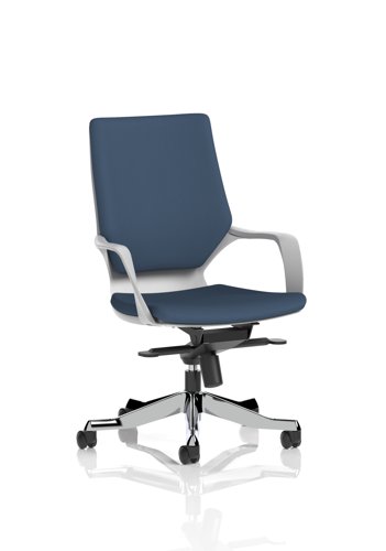 Xenon Executive White Shell Medium Back Bespoke Colour Back And Seat Quest Whelk