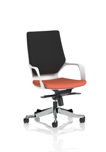 Xenon Executive White Shell Medium Back Bespoke Colour Seat Quest Crab