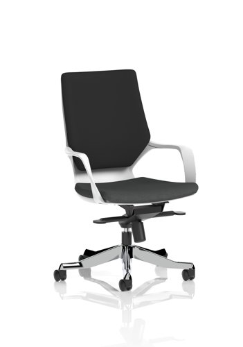 Xenon Executive White Shell Medium Back Bespoke Colour Seat Quest Mussel