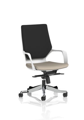 Xenon Executive White Shell Medium Back Bespoke Colour Seat Quest Salt
