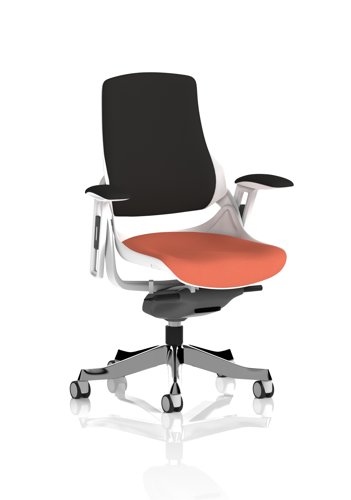 Zure White Shell Black Fabric Back Bespoke Colour Seat Quest Crab